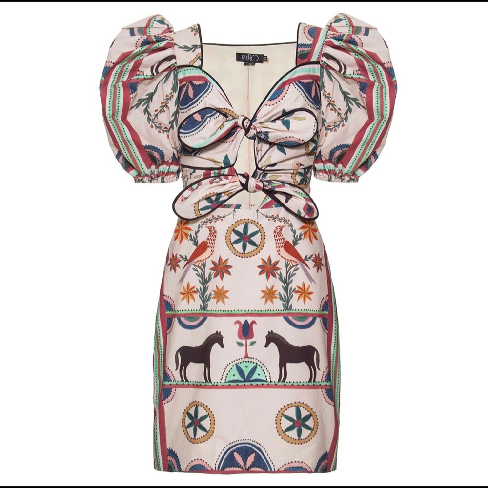 PatBo Cordel Print Mini Dress
